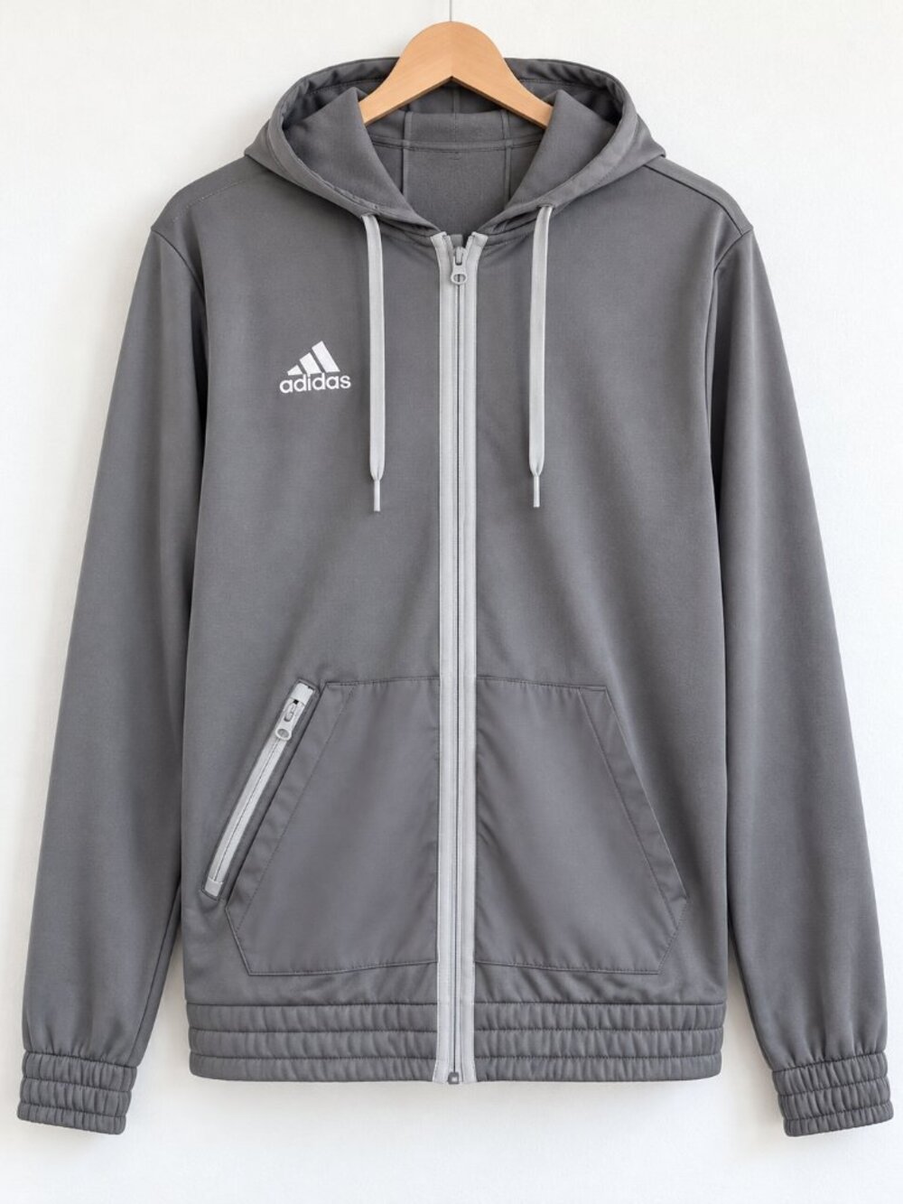 adidas Team Issue Full Zip Hoodie Men’s XL Grey AEROREADY